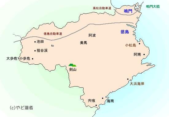 徳島県地図